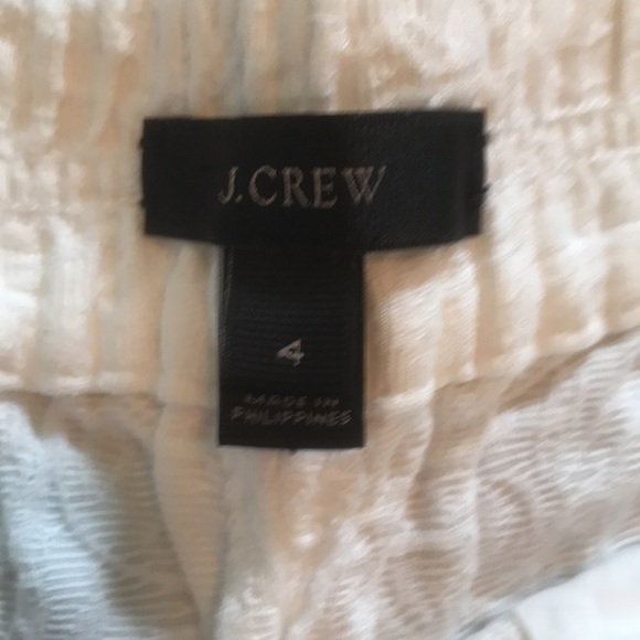 J Crew white damask cotton shorts. Great condition - Picture 3 of 4